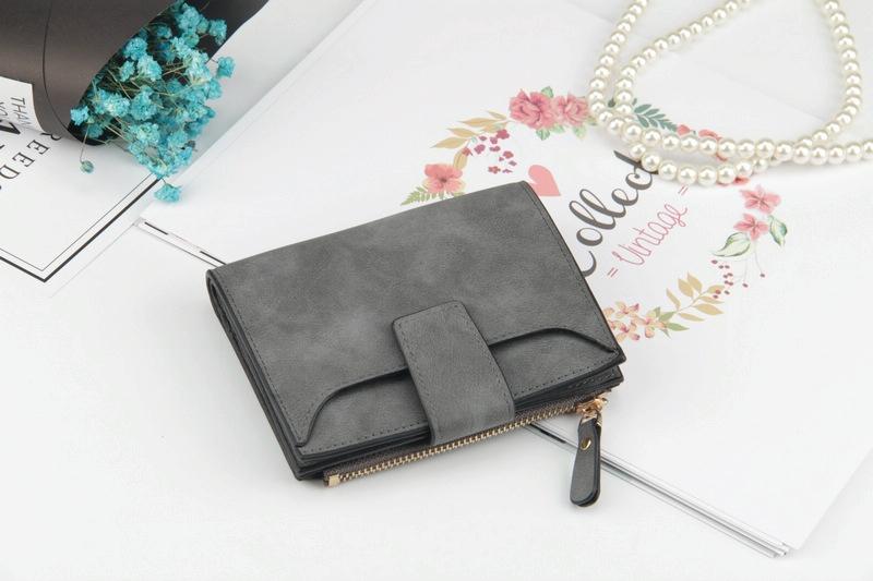 Leather Women Hasp Small Slim Coin Pocket Purse Cards Holders Wallet