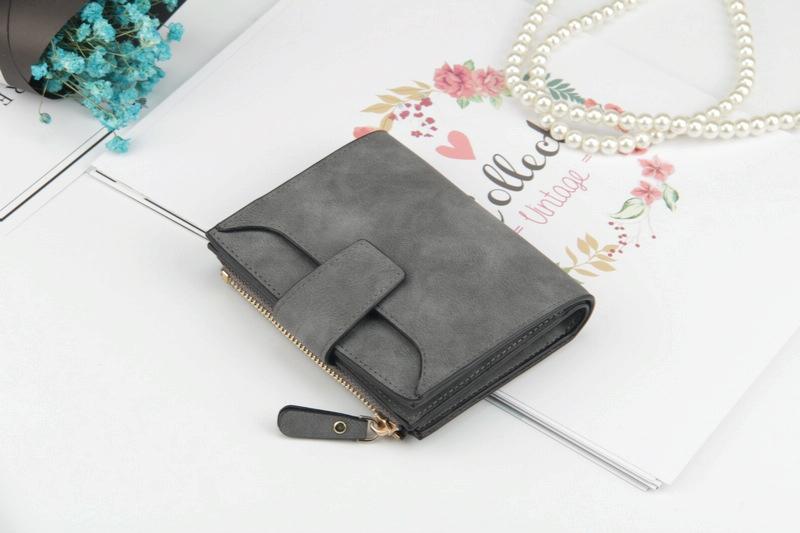 Leather Women Hasp Small Slim Coin Pocket Purse Cards Holders Wallet