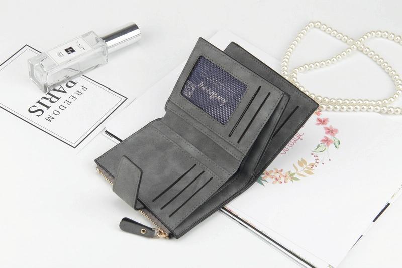 Leather Women Hasp Small Slim Coin Pocket Purse Cards Holders Wallet