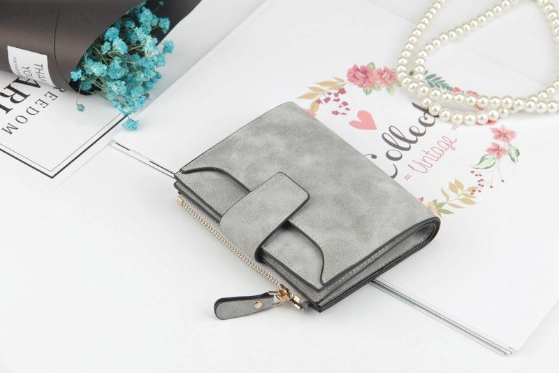 Leather Women Hasp Small Slim Coin Pocket Purse Cards Holders Wallet