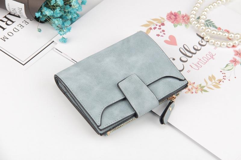 Leather Women Hasp Small Slim Coin Pocket Purse Cards Holders Wallet