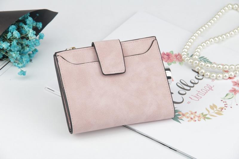 Leather Women Hasp Small Slim Coin Pocket Purse Cards Holders Wallet