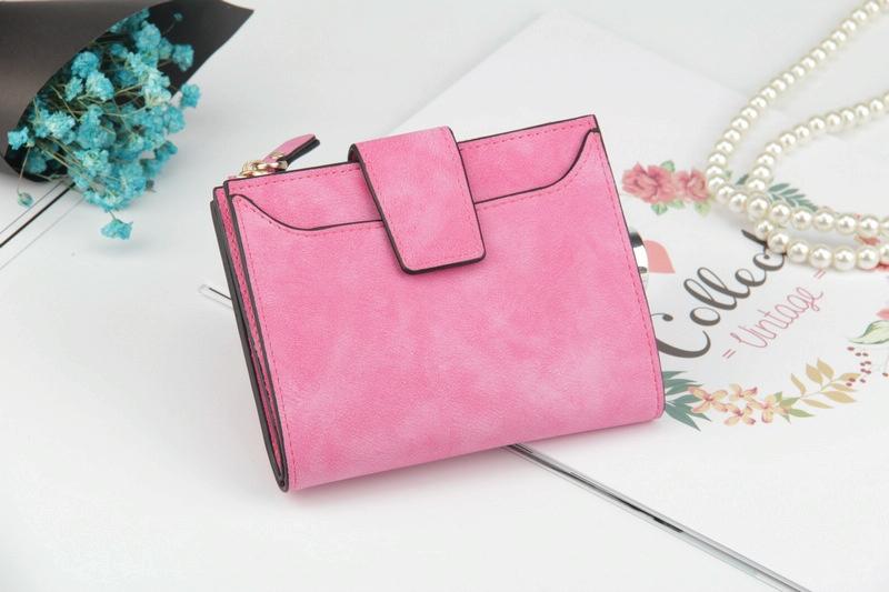 Leather Women Hasp Small Slim Coin Pocket Purse Cards Holders Wallet