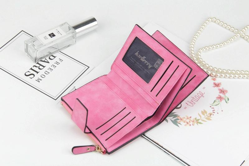 Leather Women Hasp Small Slim Coin Pocket Purse Cards Holders Wallet