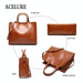 Large Leather Tote Bag for Women - Casual Shoulder Trunk