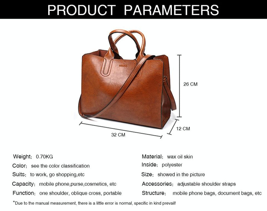 Handbags Big Women Casual Female Bags Trunk Tote Shoulder