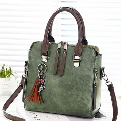 Leather Ladies Handbags Women Messenger Totes Tassel