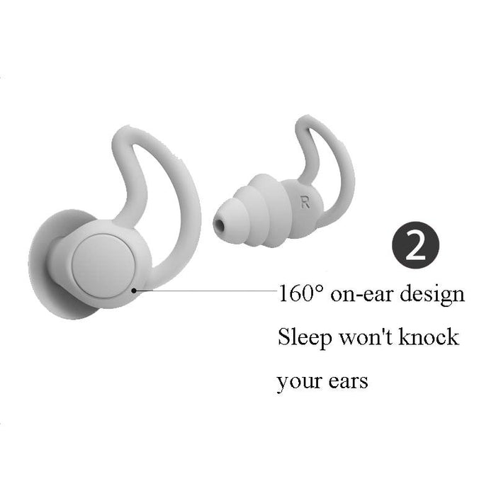 1 Pair Shark Fin Nnti-Falling And Noise-Reducing Earplugs Anti-Noise Earplugs For Sleeping Dormitory Noise Cancelling And Noise Prevention Earplugs