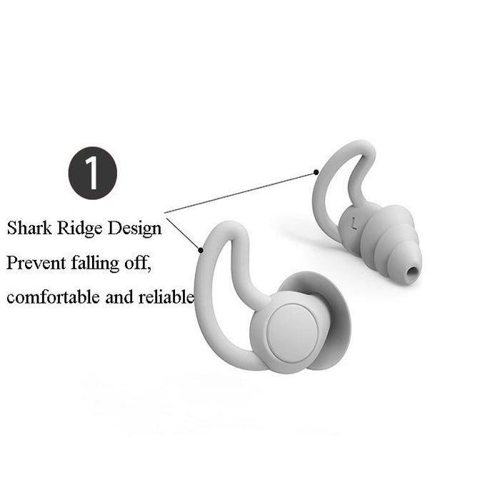 1 Pair Shark Fin Nnti-Falling And Noise-Reducing Earplugs Anti-Noise Earplugs For Sleeping Dormitory Noise Cancelling And Noise Prevention Earplugs