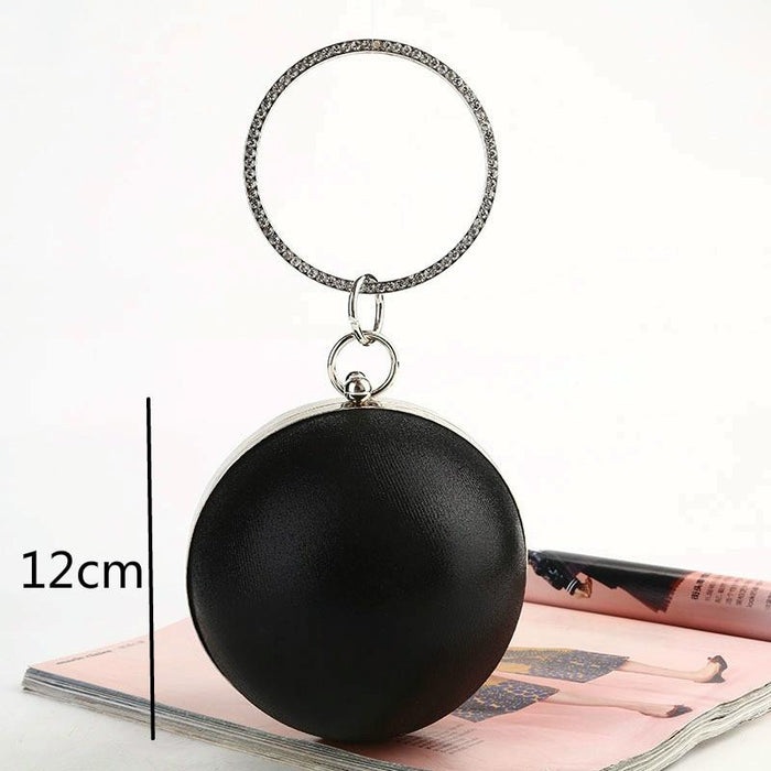 Dinner Simple Personality Round Ball Evening Ladies Pu