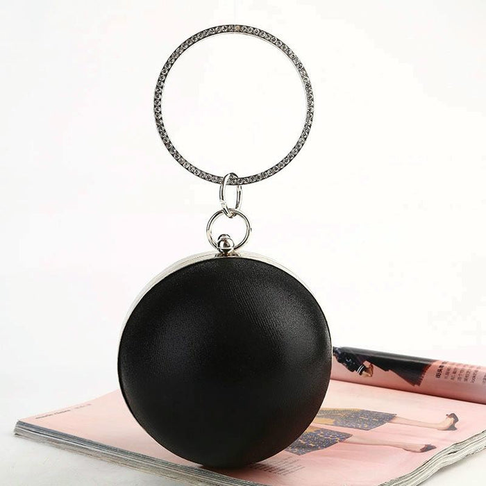 Dinner Simple Personality Round Ball Evening Ladies Pu