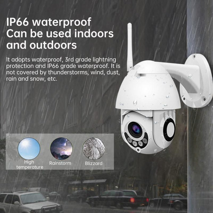 Ptz Control 355 Degree Rotation Infrared Wifi Smart Dome Camera Two-Way Voice Intercom Monitor