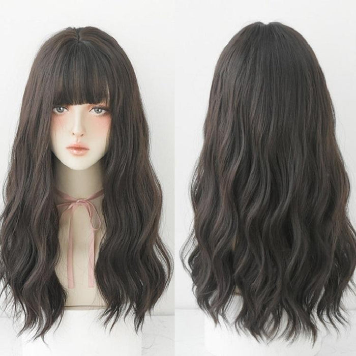 Natural Dark Curly Wig For Long Hair