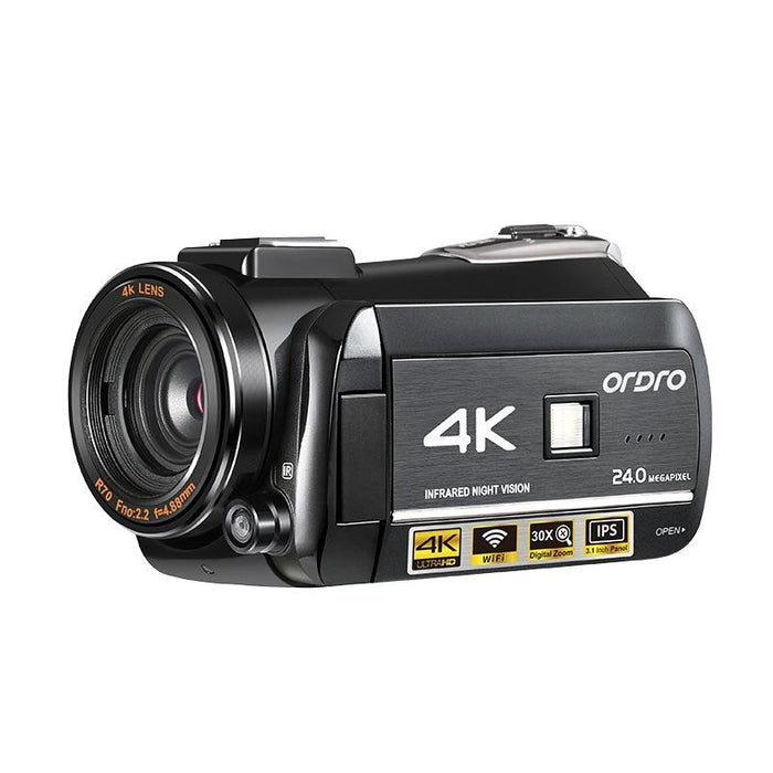 Ac3 3.1 Inch Ips Screen 4K Full Hd 13Mp Night Vision Wifi Live Camcorder Dv Digital Camera - Standard Black