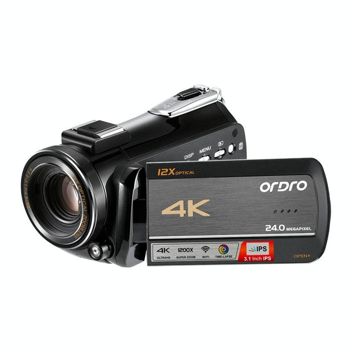 Ac5 4K Hd Night Vision Wifi 12X Optical Zoom Digital Video Dv Camera Camcorder - Standard Black