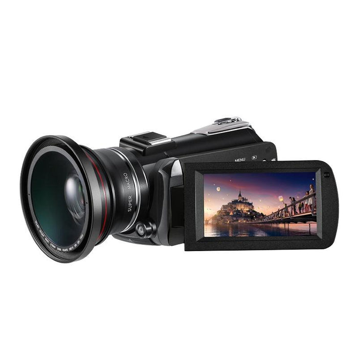 Ac5 4K Hd Night Vision Wifi 12X Optical Zoom Digital Video Dv Camera Camcorder - Standard & Microphone & Fill Light Black