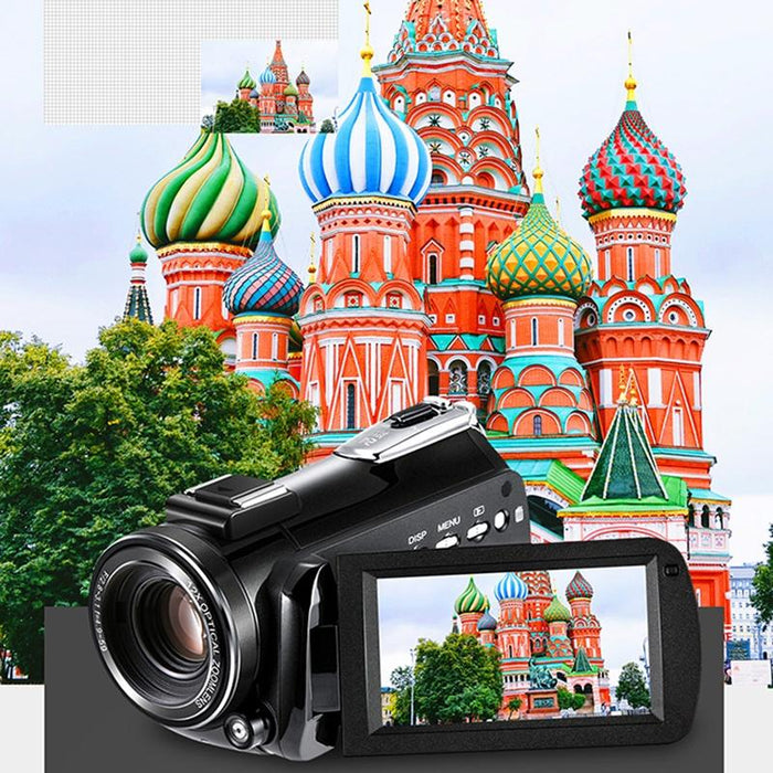 Ac5 4K Hd Night Vision Wifi 12X Optical Zoom Digital Video Dv Camera Camcorder - Standard & Microphone & Fill Light Black