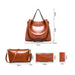 4 In 1 Ladies Retro Handbag Fashion Large Capacity Sub