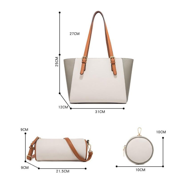 3 In 1 Fashion Simple Lady Diagonal Large Capacity Handbag