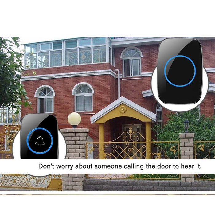 300M Long Range No Battery Waterproof Led Light Smart Wireless Doorbell