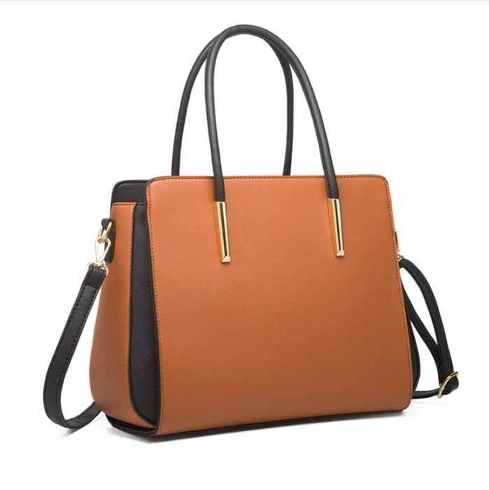 4 In 1 Fashion Colour Block Messenger Handbag Large