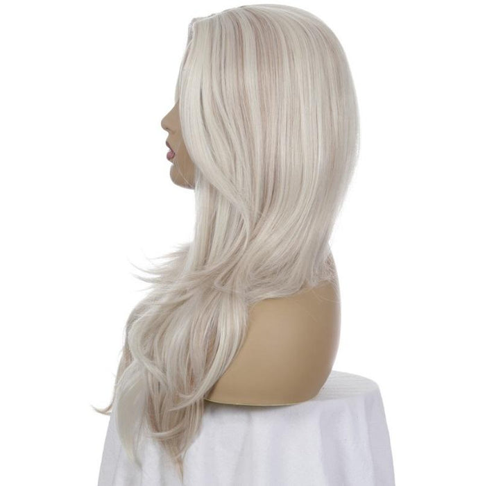 Long Curly Split Wig For Women Dark /Light Gold