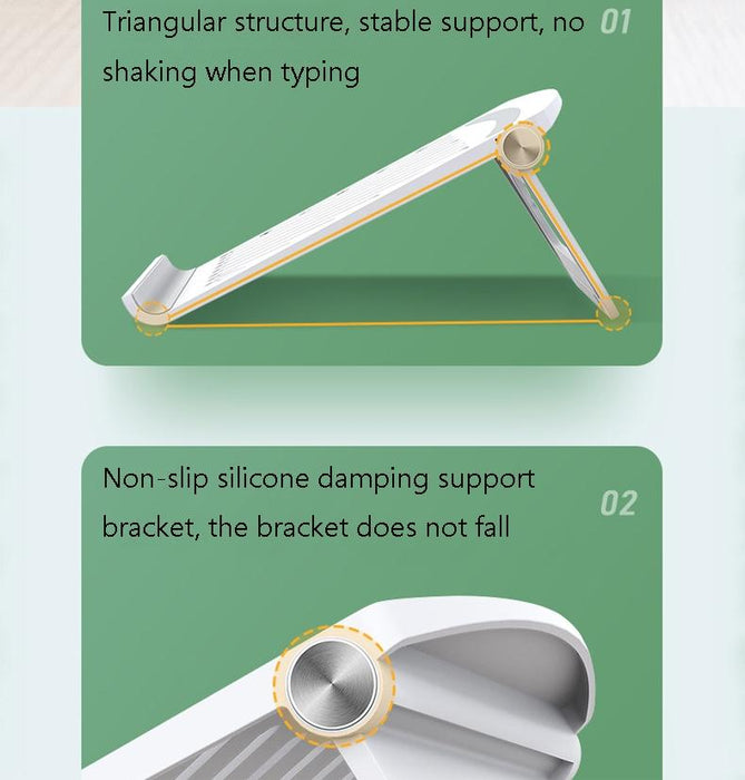 Foldable Laptop Cooling Stand - Height Adjustable