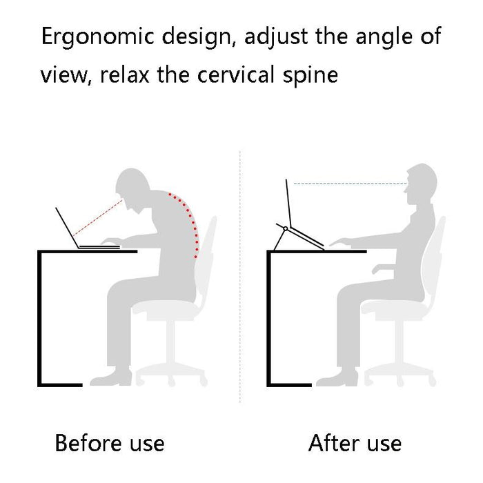 Foldable Laptop Cooling Stand - Height Adjustable