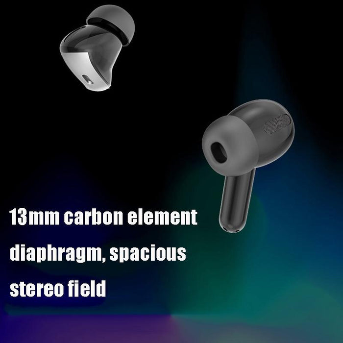 Wireless Touch Digital Display Bluetooth Earphone Black