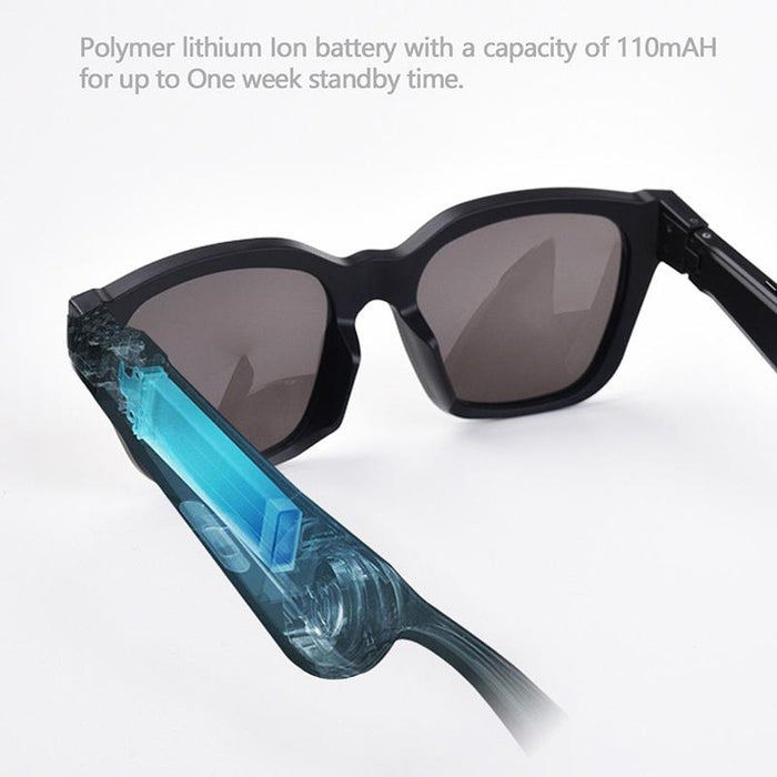 F002 Binaural Mini Smart Call Waterproof Bluetooth Glasses Earphone