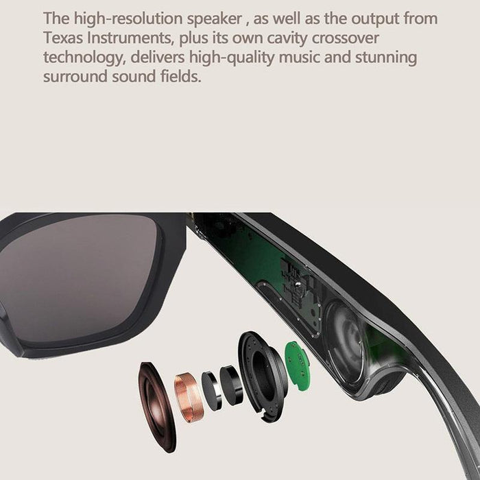 F002 Binaural Mini Smart Call Waterproof Bluetooth Glasses Earphone