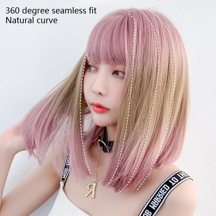 Gradient Highlighting Synthetic Headgear For Women