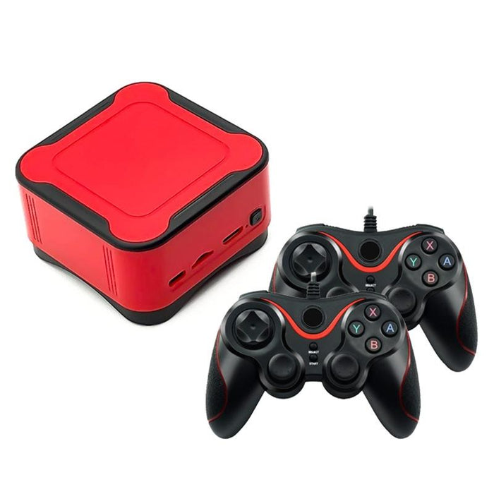 M12 Mini Cube Arcade Game Console Hd Tv Game Player Support Tf Card With Black & Red Controllers 16G