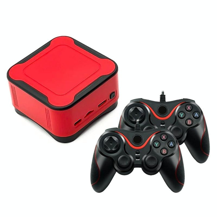 M12 Mini Cube Arcade Game Console Hd Tv Game Player Support Tf Card With Black & Red Controllers 64G