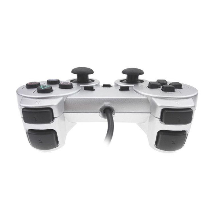 Wired Gamepad Dual Motor Vibration Silver Fuel Injection Gamepad Suitable For Ps2