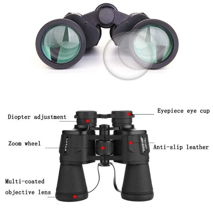 20X50 Outdoor Binoculars Low Light Night Vision Non-Infrared High Power Binoculars