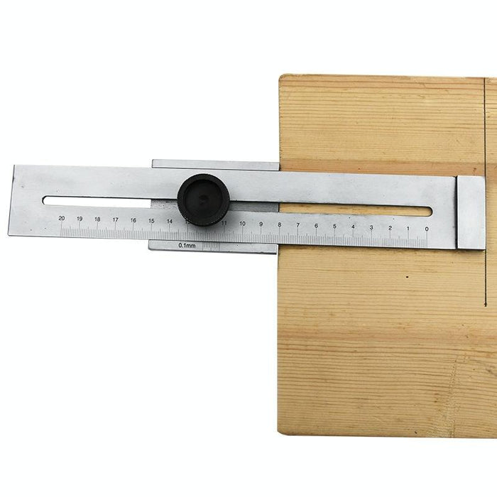 0-200mm Portable Woodworking Scribing Marker Ruler