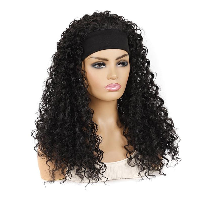 Leopard Headband Hairband Wig Volume Chemical Fiber 1B G