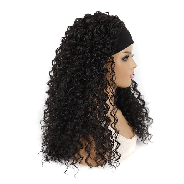 Leopard Headband Hairband Wig Volume Chemical Fiber 1B G