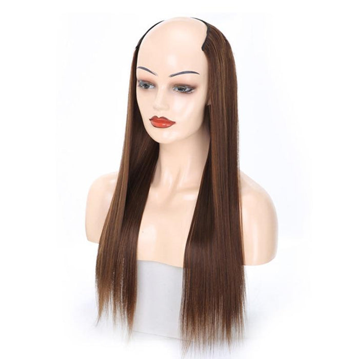 Long Straight U Shaped Half Wig Headgear 7.Us 4M30 Linen