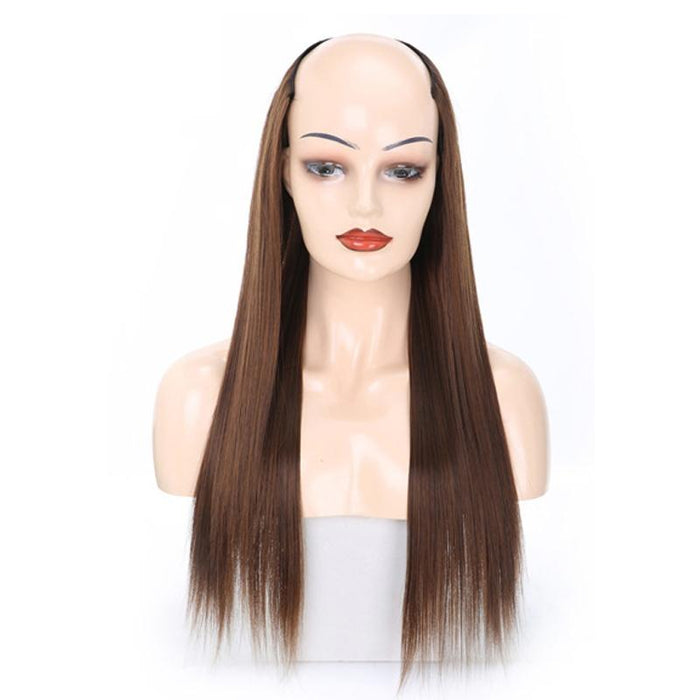 Long Straight U Shaped Half Wig Headgear 7.Us 4M30 Linen