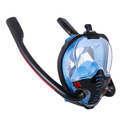 Full Dry Silicone Snorkel Mask for Adults - Double Tube