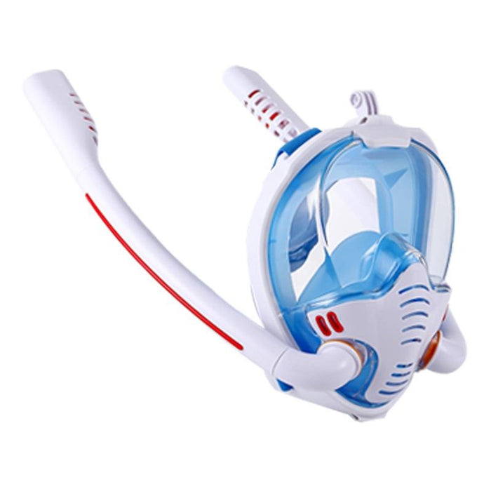 Full Dry Silicone Snorkel Mask for Adults - Double Tube