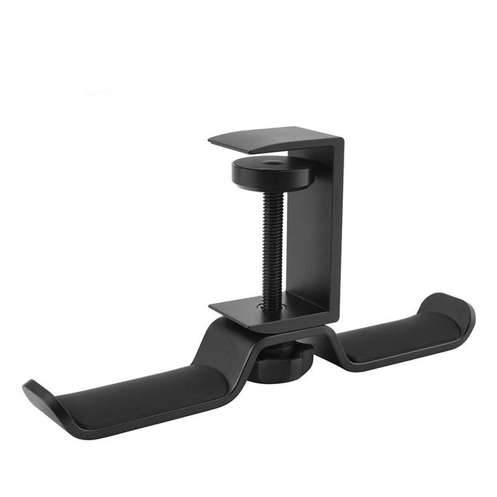 Universal Metal Headphone Double Bracket Headphone Hanger Desktop Lock Clip Headphone Display Shelf