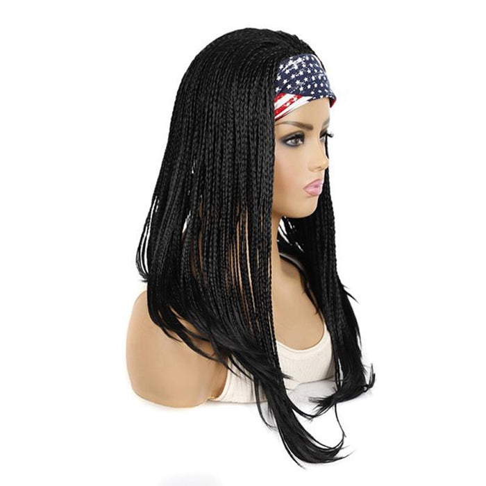 Colourful Small Braid Headband Wig