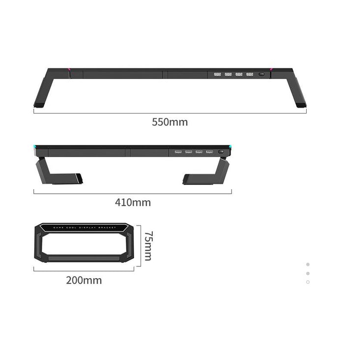 Monitor Increased Rack Foldable Laptop Stand With Rgb