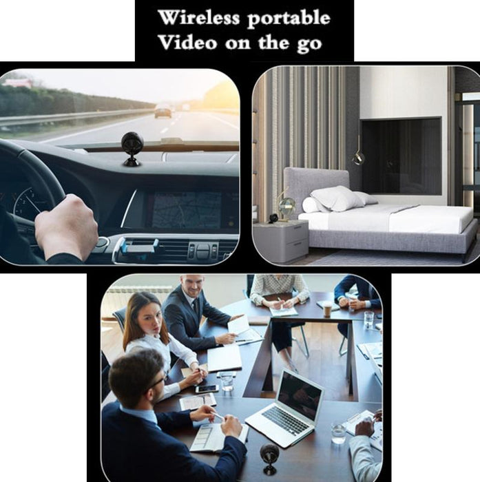 Mini 1080P 5Ghz Wireless Wifi Security Camera Night Vision Remote Home Small Surveillance Camera Matte Black