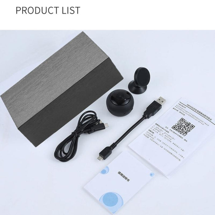 Mini 1080P 5Ghz Wireless Wifi Security Camera Night Vision Remote Home Small Surveillance Camera Matte Black