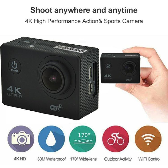 Wifi Waterproof Action Camera Cycling 4K Camera Ultra Diving 60Pfs Camera Helmet Bicycle Cam Underwater Sports 1080P Camera