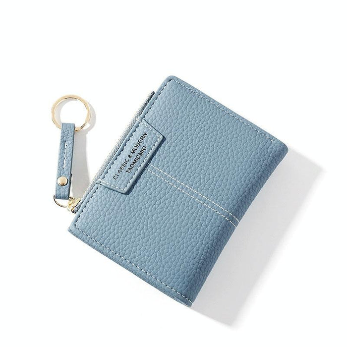 928666 Multi-Card Keychain Coin Purse Short Ladies Wallet